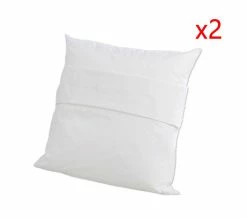 Meilleure affaire 🎁 DODO Lot De 2 Protège Oreillers 60 X 60 Cm Blanc 🥰 -Doublures de lit Soldes 3307410021838 AMB1