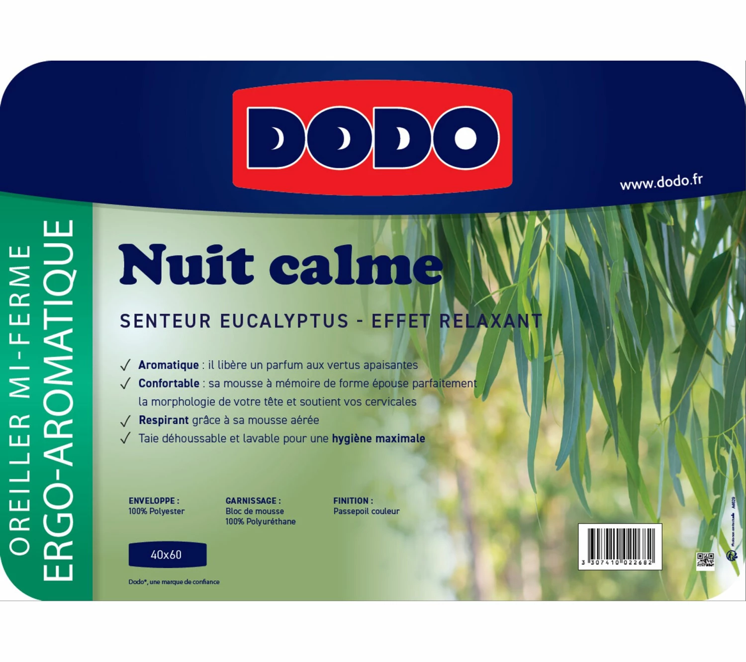 Bon marché ⌛ Oreiller mi-ferme 40x60 cm DODO CAMOMILLE ⭐ 6 Bon marché ⌛ Oreiller mi-ferme 40x60 cm DODO CAMOMILLE ⭐ – Image 4