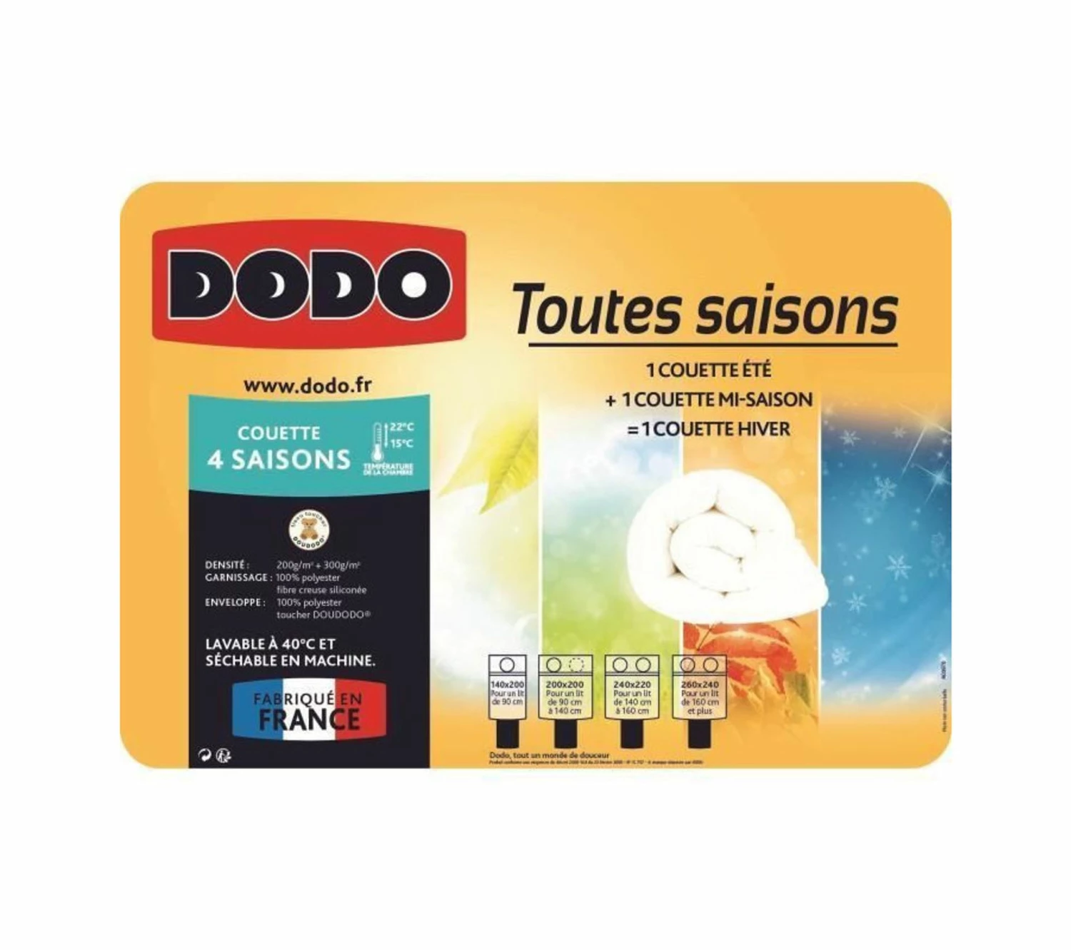 Budget 😍 DODO Couette 4 Saisons 200+300g/m2 240x260 cm ⭐ 5 Budget 😍 DODO Couette 4 Saisons 200+300g/m2 240x260 cm ⭐ – Image 3