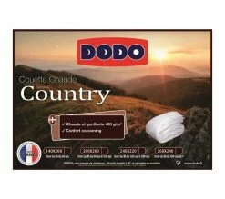 Budget ❤️ DODO Couette Chaude Country Polycoton 400 Gr/m&sup2; 220x240 Cm Blanc 💯 -Doublures de lit Soldes 3307412631936 D
