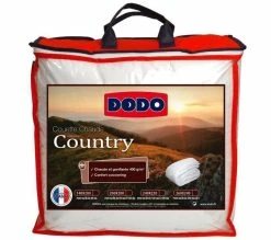 Budget ❤️ DODO Couette Chaude Country Polycoton 400 Gr/m² 220x240 Cm Blanc 💯