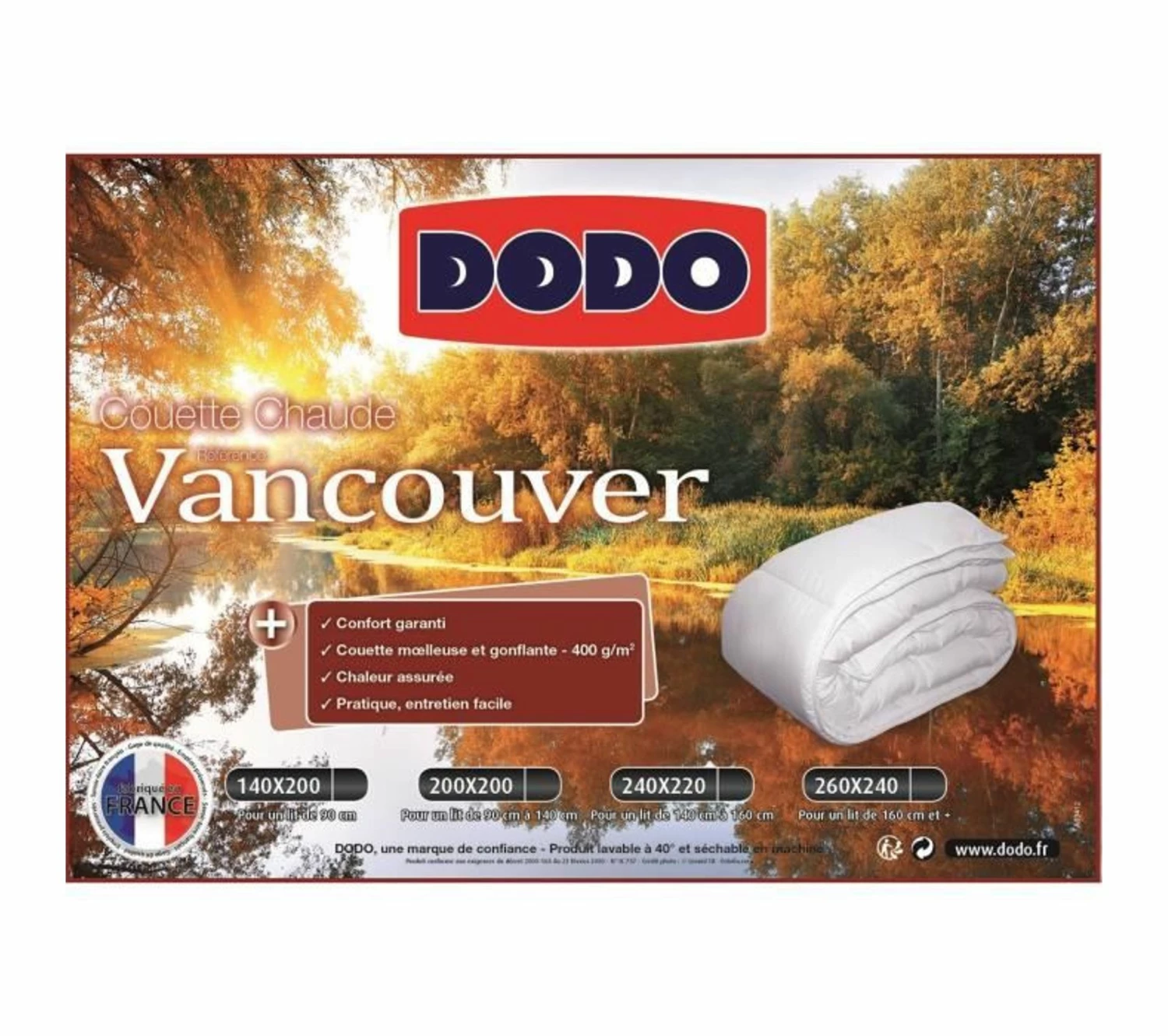 Meilleure vente ❤️ DODO Couette Chaude Vancouver Polycoton 400 Gr/m² 220x240 Cm Blanc 👍 5 Meilleure vente ❤️ DODO Couette Chaude Vancouver Polycoton 400 Gr/m² 220x240 Cm Blanc 👍 – Image 3