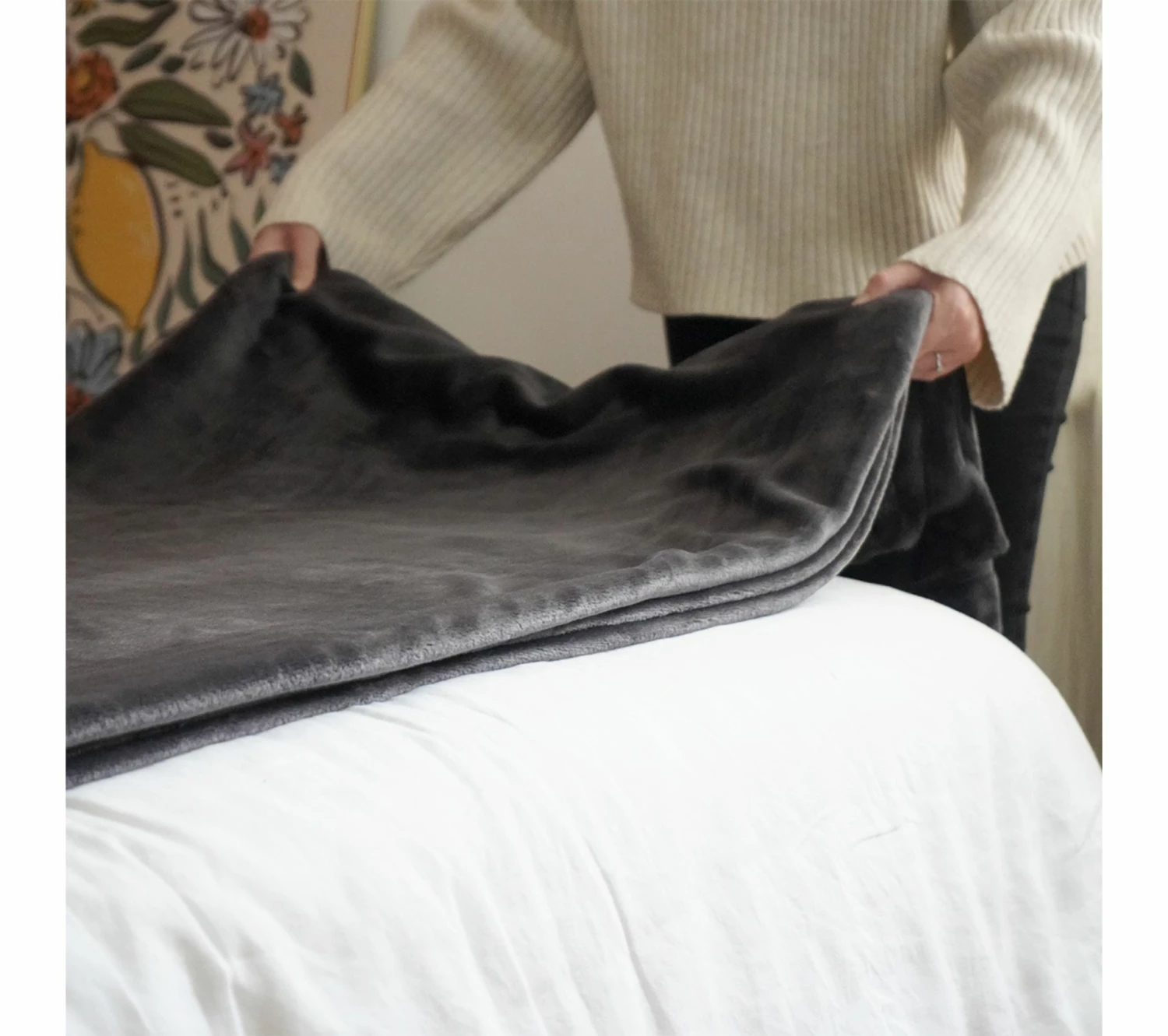 Nouveau 😀 DODO Couverture Polaire Extra Douce Coloris Anthracite 220 X 240 Cm Gris 🔔 4 Nouveau 😀 DODO Couverture Polaire Extra Douce Coloris Anthracite 220 X 240 Cm Gris 🔔 – Image 2