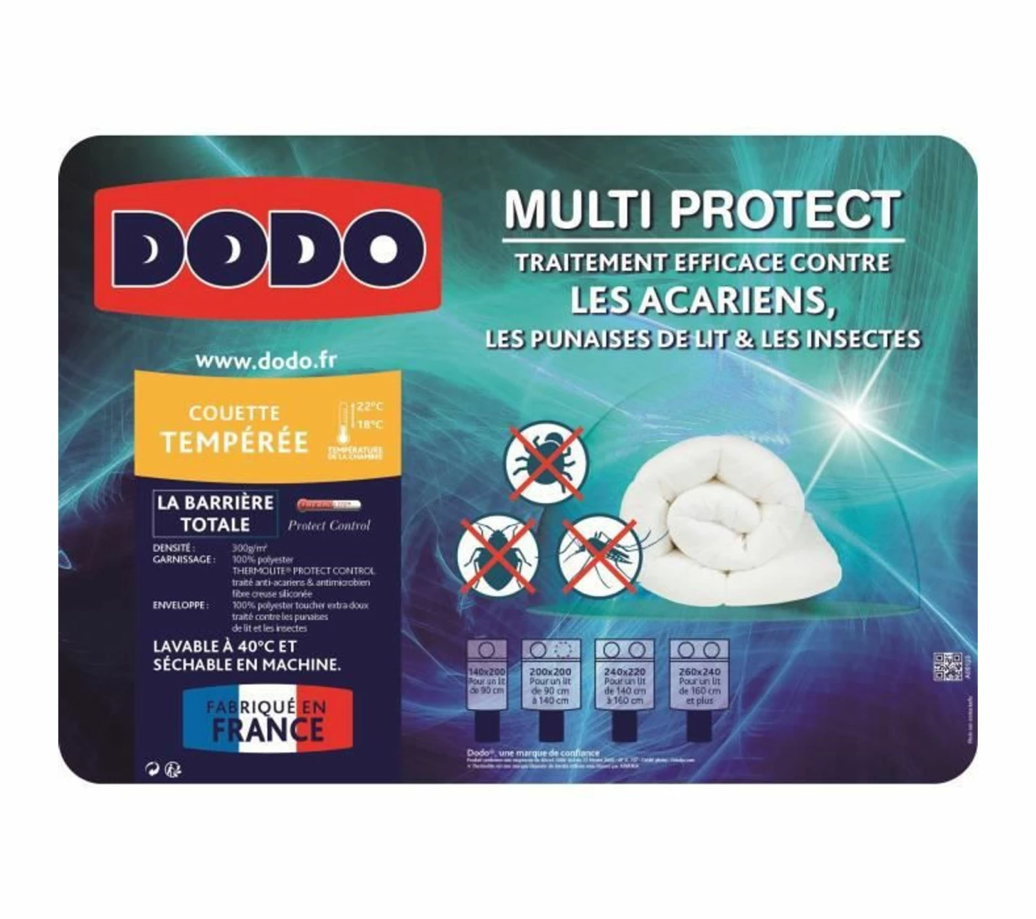 Top 10 😍 DODO Couette Tempérée Multi Protect Polyester 300 Gr/m² 200x200 Cm Blanc 🔔 4 Top 10 😍 DODO Couette Tempérée Multi Protect Polyester 300 Gr/m² 200x200 Cm Blanc 🔔 – Image 2