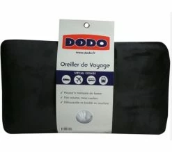 Meilleure vente 🤩 DODO Oreiller Voyage Toucher Ultra Doux Coloris Noir 25 X 45 Cm Noir ❤️ -Doublures de lit Soldes 3307416035914 AMB1
