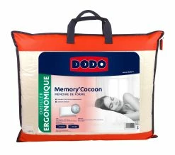 Promo 👏 Oreiller ergonomique 40x60 cm DODO MEMORY COCOON 🌟 -Doublures de lit Soldes 3307416080112 Q