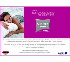 Bon marché 🧨 Oreiller ergonomique 60x60 cm DODO SUPRELLE MEMORY 💯 -Doublures de lit Soldes 3307418077028 Z9