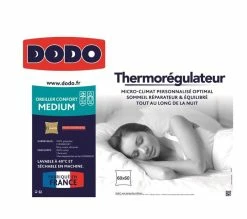 Les meilleures critiques de ✨ DODO Oreiller Thermorégulateur 60x60 Cm Blanc 😉 -Doublures de lit Soldes 3307418216625 D