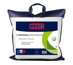 Vente flash 🎁 DODO Oreiller Végétal Memory Green 33 X 60 Cm Blanc ✔️ -Doublures de lit Soldes 3307418318114 D