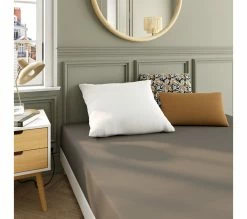 Budget 🛒 Drap housse 160x200 cm DODO COTON taupe 😉