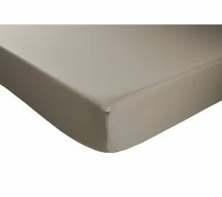 Budget 🛒 Drap housse 160x200 cm DODO COTON taupe 😉 -Doublures de lit Soldes 3609251731977 D