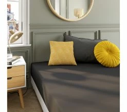 De gros 🎉 Drap housse 200x200 cm DODO COTON anthracite 😀