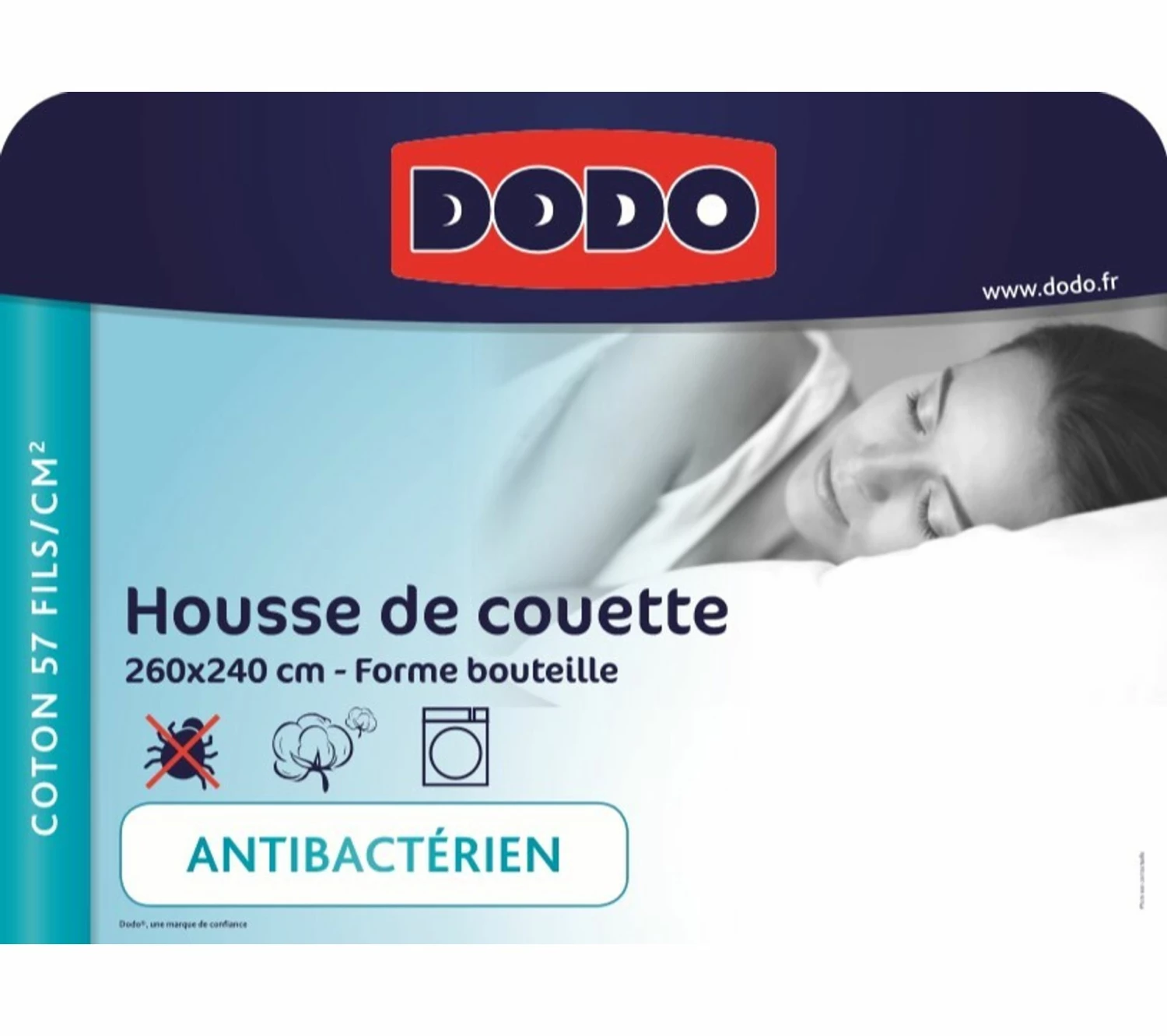 Acheter 🌟 Housse de couette 240x260 cm DODO COTON blanc ⌛ 4 Acheter 🌟 Housse de couette 240x260 cm DODO COTON blanc ⌛ – Image 2