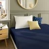Bon marché ⭐ Drap housse 160x200 cm DODO PERCALE bleu marine ⌛