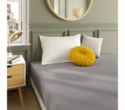 Doublures de lit Soldes 21 Acheter ✔️ Drap housse 160x200 cm DODO PERCALE gris clair 👍