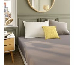 Offres 🔥 Drap housse 200x200 cm DODO PERCALE gris clair 🛒