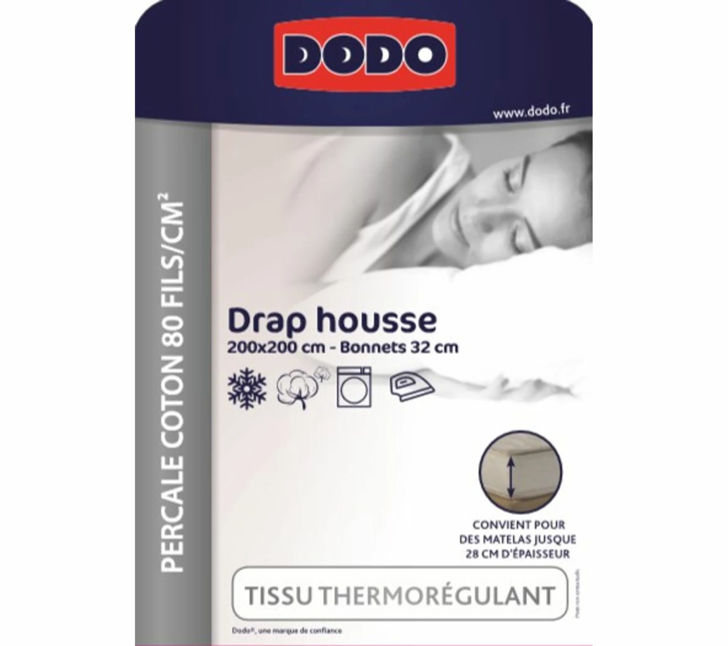 Offres 🔥 Drap housse 200x200 cm DODO PERCALE gris clair 🛒 7 Offres 🔥 Drap housse 200x200 cm DODO PERCALE gris clair 🛒 – Image 5