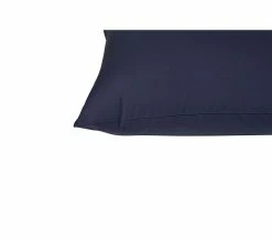 Grosses soldes 😍 2 taies doreillers 65x65 cm DODO PERCALE BLEU MARINE 😀 -Doublures de lit Soldes 3609251733063 D