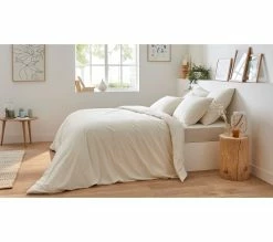 Meilleure affaire ⌛ Housse de couette 220x240 cm DODO COTON BIO IVOIRE 🎁